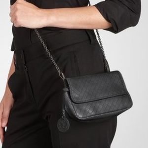 NERO INTRECCIOMIRAGE MESSENGER MINI BAG